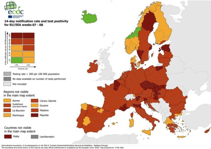 Χάρτης-ecdc:-Στο-«κίτρινο»-η-Αν.-Μακεδονία-και-Θράκη-–-Τι-συμβαίνει-στην-υπόλοιπη-Ευρώπη Χάρτης-ecdc:-Στο-«κίτρινο»-η-Αν.-Μακεδονία-και-Θράκη-–-Τι-συμβαίνει-στην-υπόλοιπη-Ευρώπη