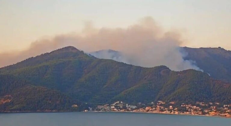Φωτιά-στη-Θάσο:-Μήνυμα-από-το-112-–-Προληπτική-εκκένωση-των-Κοινύρων