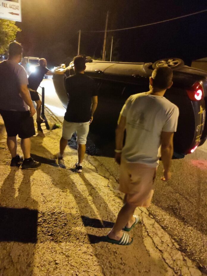 Άλλο-ένα-τροχαίο-ατύχημα-στο-Παληό-Αυτοκίνητο-αναποδογύρισε