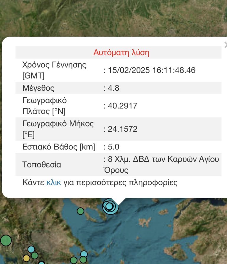 Σεισμική-δόνηση-4,8-Ρίχτερ-κοντά-στο-Άγιο-Όρος-Έγινε-αισθητός-και-στην-Καβάλα