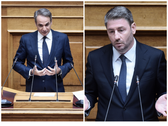 Σφοδρή-σύγκρουση-Μητσοτάκη-–-Ανδρουλάκη-στη-Βουλή-για-την-υπόθεση-του-ΟΠΕΚΕΠΕ