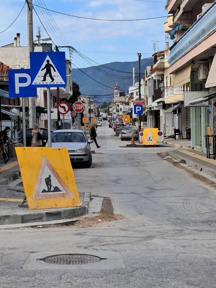 Σε-εξέλιξη-με-γρήγορους-ρυθμούς-τα-έργα-ανάπλασης-στην-οδό-Αγίου-Νικολάου-στη-Νέα-Πέραμο
