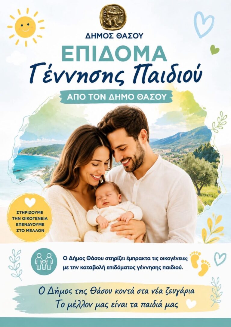 Θάσος:-Πρωτοβουλία-στήριξης-νέων-γονέων-φέρνει-ο-Δήμος-–-Στο-Δημοτικό-Συμβούλιο-ειδική-εισήγηση-για-το-δημογραφικό